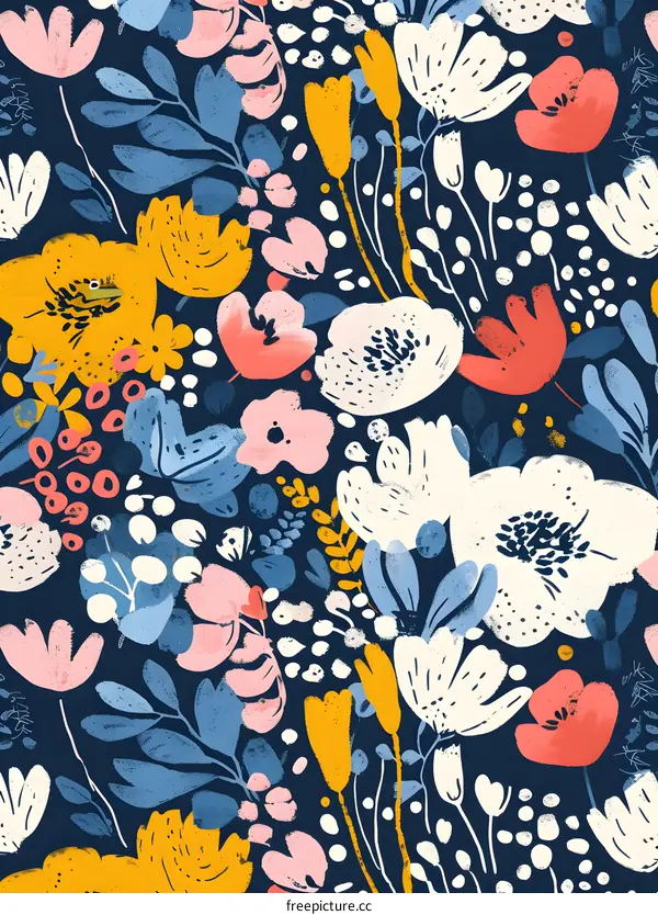 Abstract Floral Pattern Seamless Design