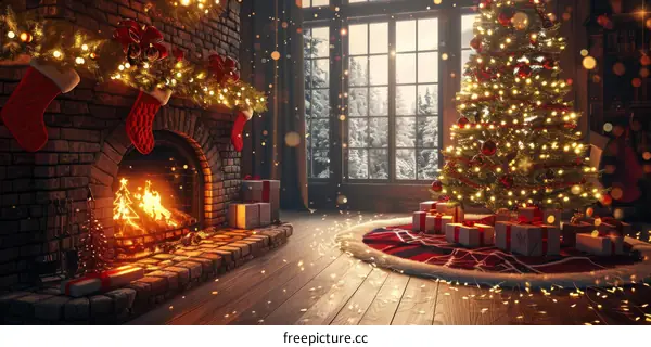 Cozy Christmas Living Room