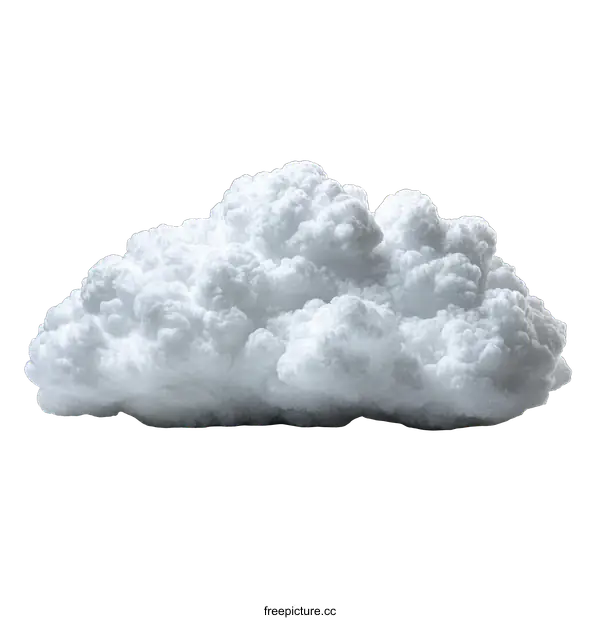 [Transparent Background PNG]Fluffy White Cumulus Cloud Illustration