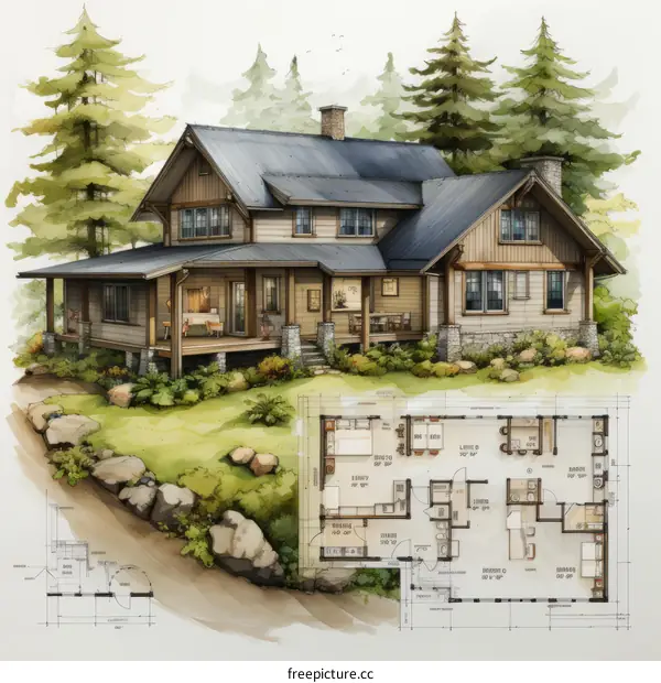 house plan with floor plan