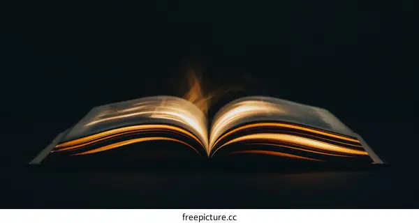 Glowing Book in the Dark