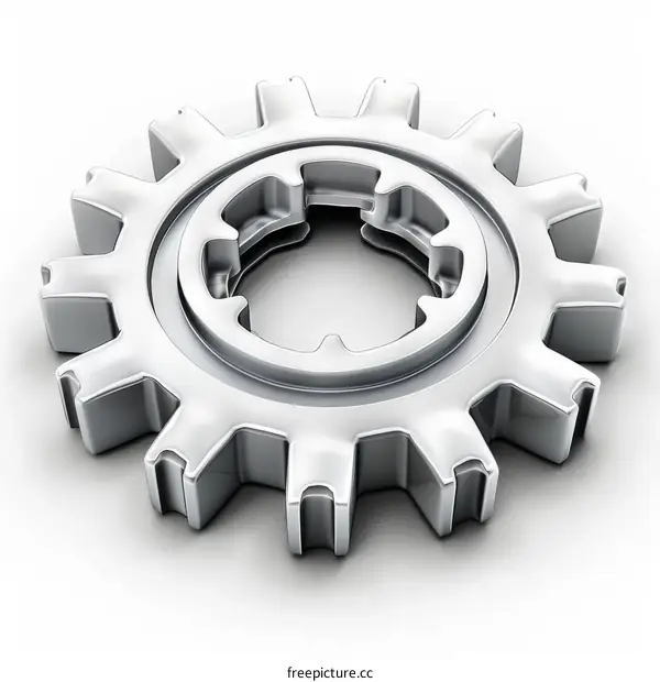 3D illustration of a gear