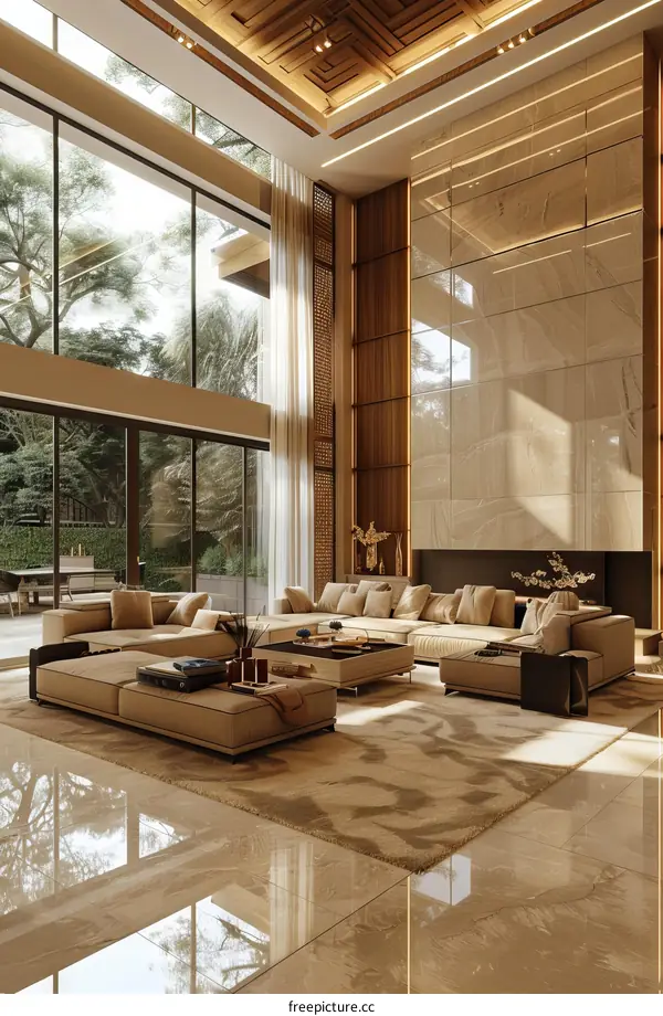 Luxurious and Modern Living Room Interior