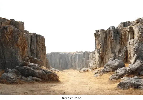 Dramatic Rocky Canyon Landscape