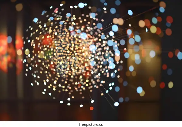 Abstract Colorful Lights Bokeh Background