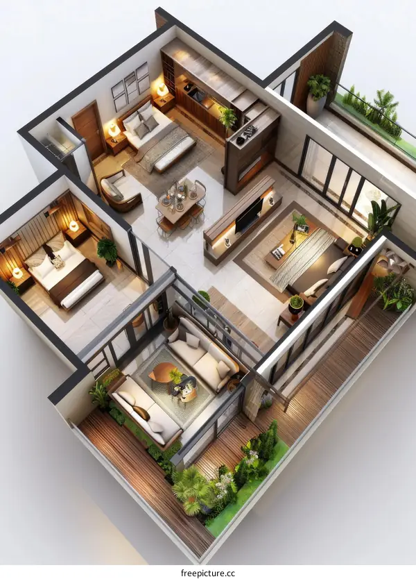 Modern Apartment Floor Plan Design
