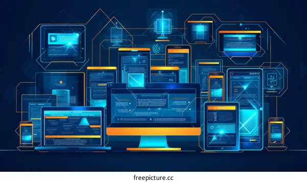 A network of computers and mobile devices