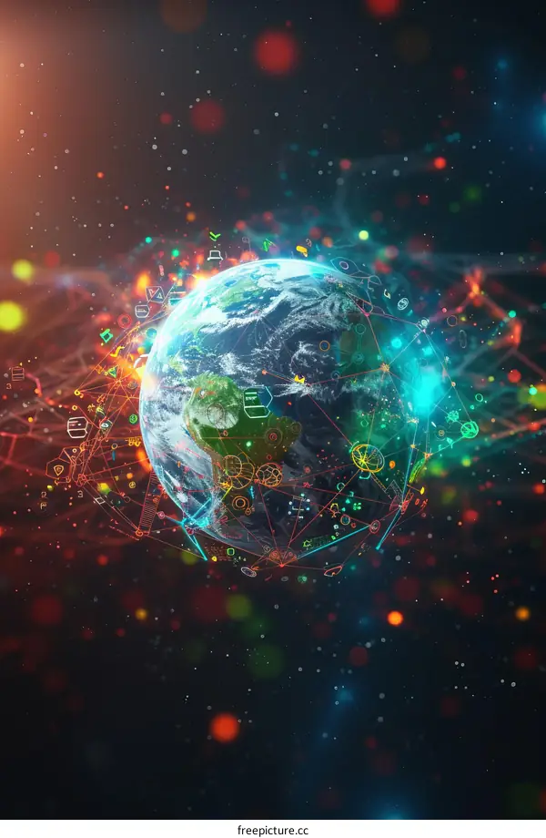 Global network connections concept illustration