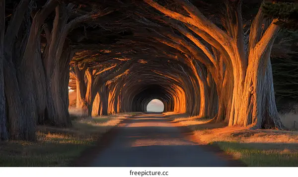 Tree Tunnel Road at Golden Hour