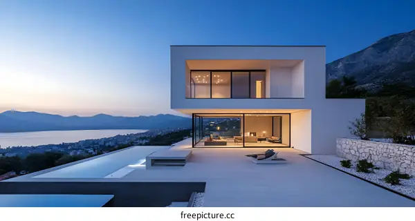 Modern Villa with Infinity Pool and Mountain View