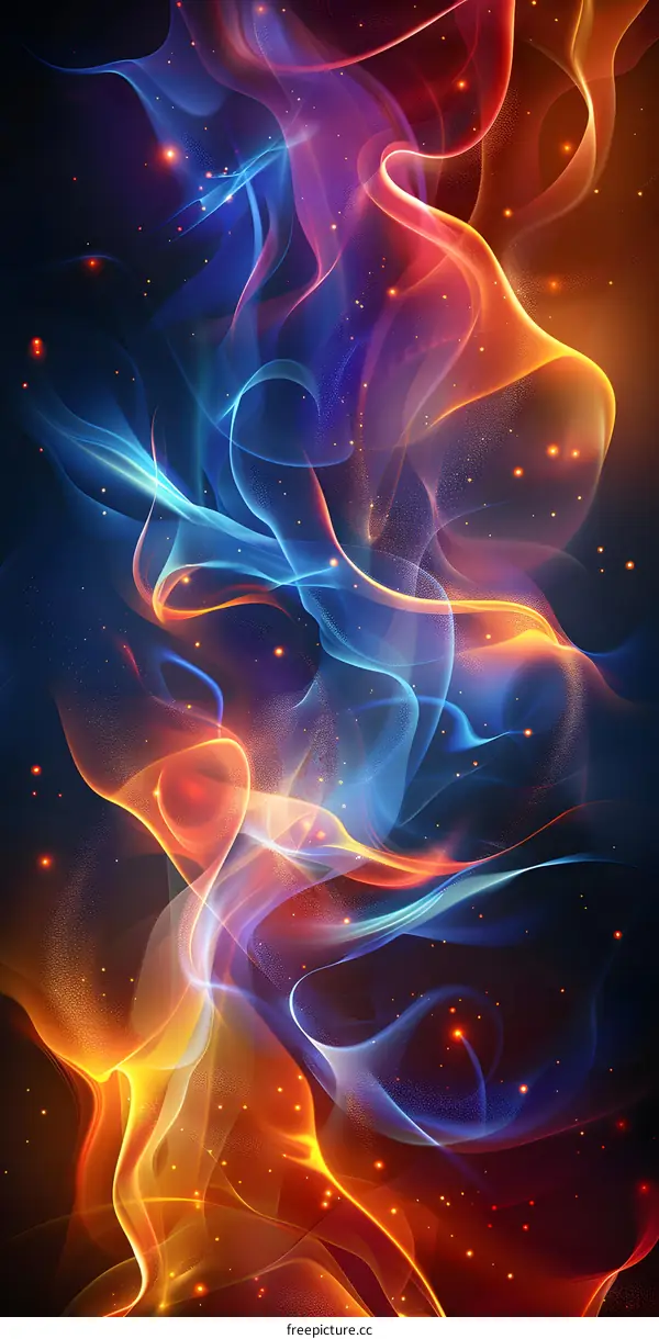 Abstract Wavy Colorful Background