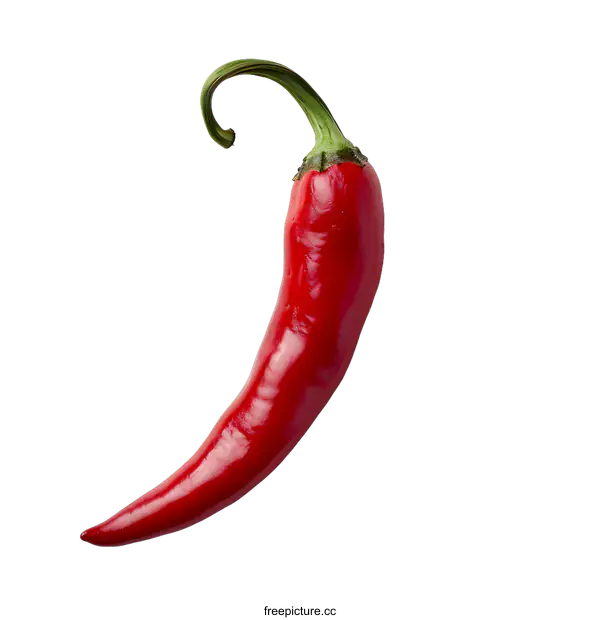 [Transparent Background PNG]A red chili pepper on a white background