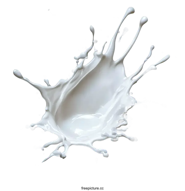 [Transparent Background PNG]Milk Splashing in the Air