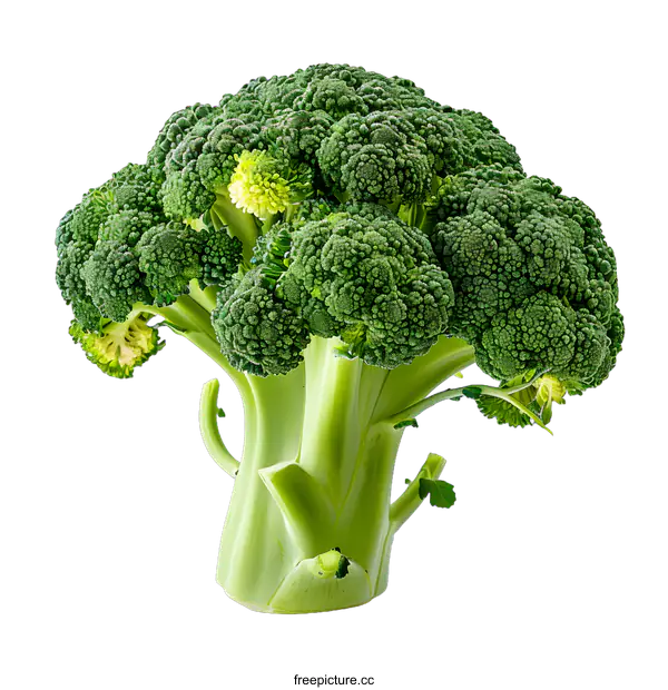 [Transparent Background PNG]Fresh Green Broccoli Isolated on White Background