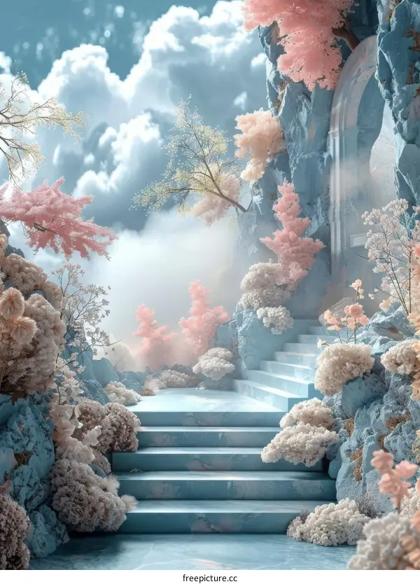 A Pastel Dreamy Stairway to Heaven