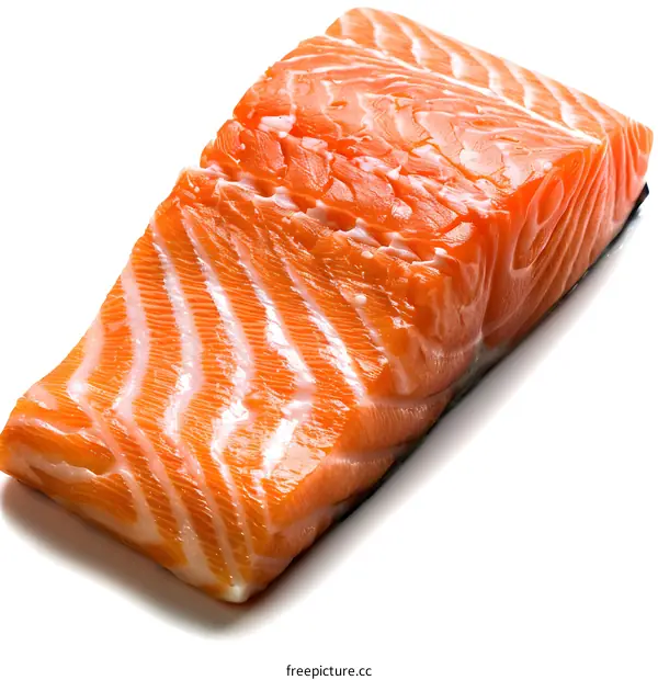 A fillet of raw salmon
