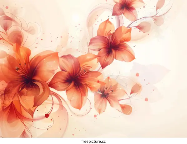 Abstract Illustration Ornate Floral Background