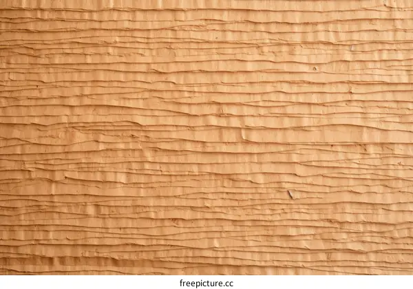 Close-up of a Corrugated Cardboard Texture
