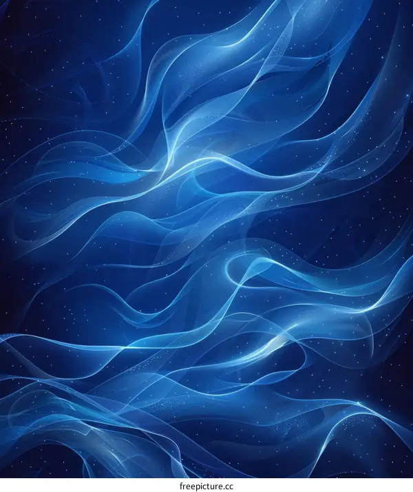Mystical Blue Wavy Technology Background