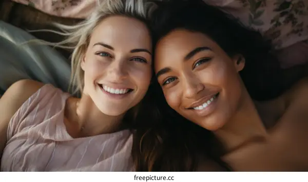 Two young women smiling at the camera