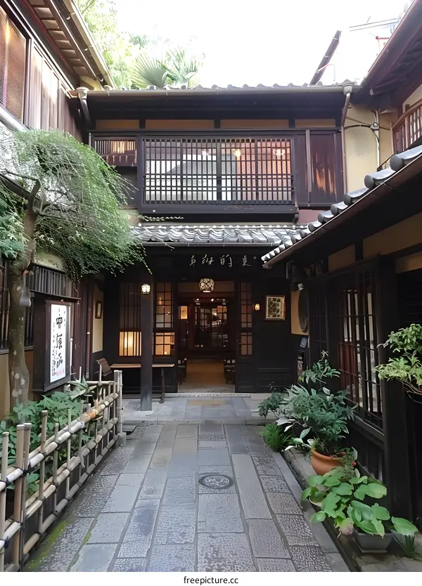 Traditional Japanese House Entrance