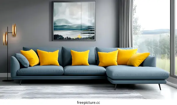 Modern L-Shaped Sofa Living Room Design
