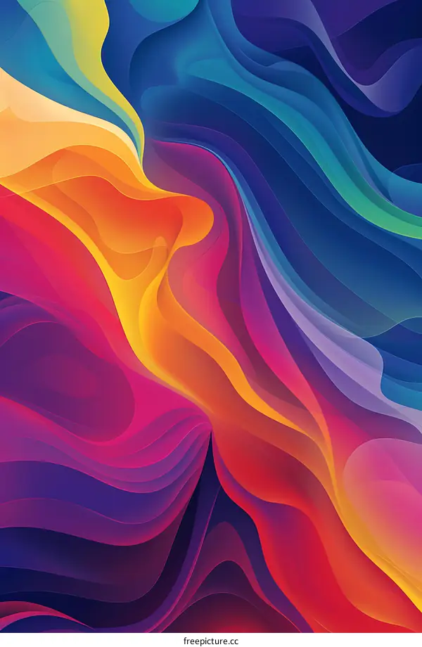 Abstract Colorful Liquid Wave Background