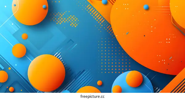 Abstract Blue and Orange Geometric Background