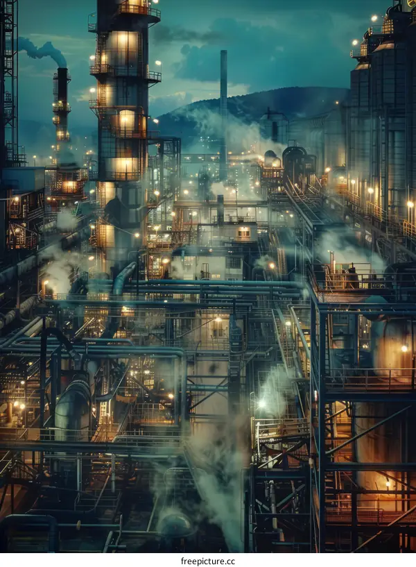 A Late Night Industrial Landscape