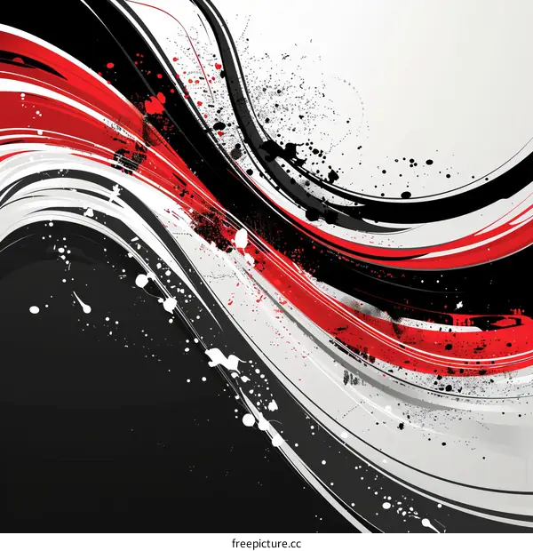 Modern Black Red White Abstract Background
