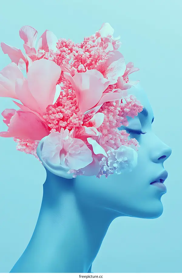 Woman With Flowers in Her Hair