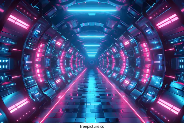 futuristic sci-fi tunnel