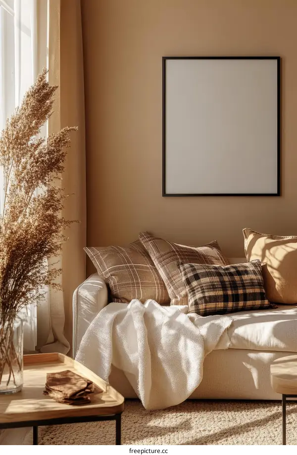 Modern Beige Living Room Interior Design