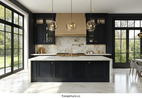 Modern Dark Kitchen Interior Design