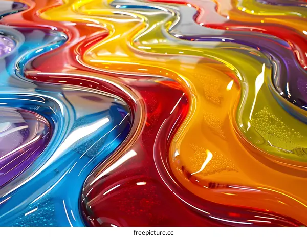 Colorful abstract painting with vibrant colors