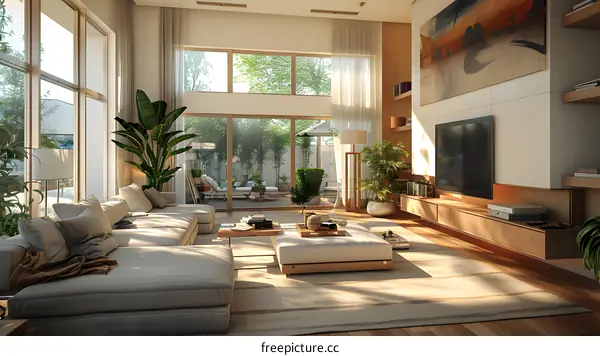 Modern minimalist living room