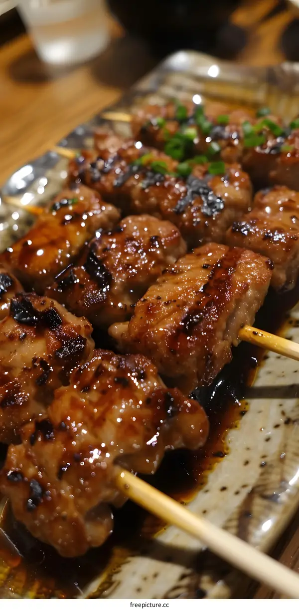 Grilled Skewers Japanese Cuisine