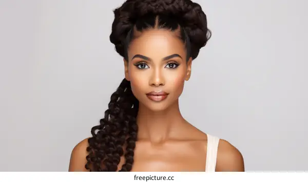 portrait of a beautiful young african american woman