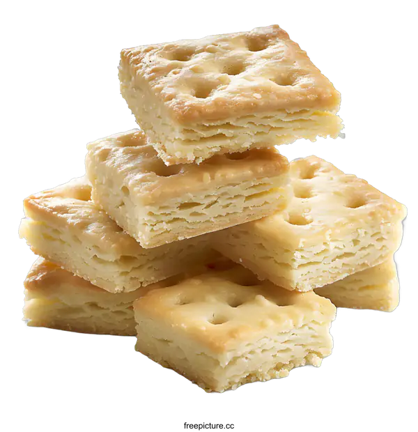 [Transparent Background PNG]A stack of square crackers