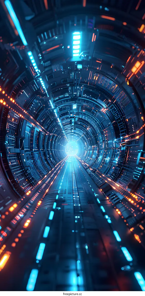 Futuristic sci-fi tunnel