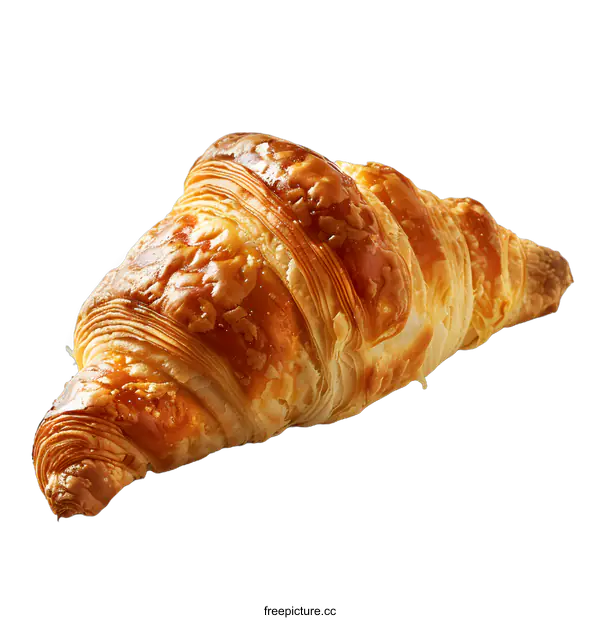 [Transparent Background PNG]A croissant on a white background
