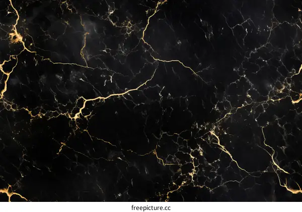 Elegant Black and Gold Marble Texture Background