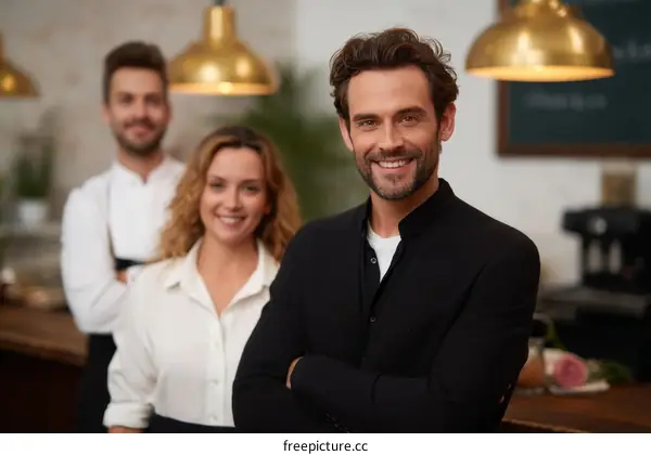 Teamwork Makes the Dream Work Restaurant Staff Portrait