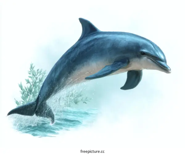 Majestic Dolphin Leaping into the Ocean