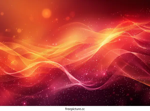 Shimmering Red and Pink Abstract Wavy Design Background