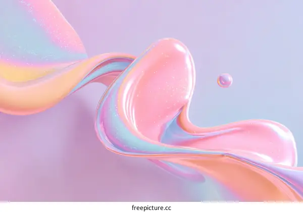 Abstract Liquid Flowing Colors