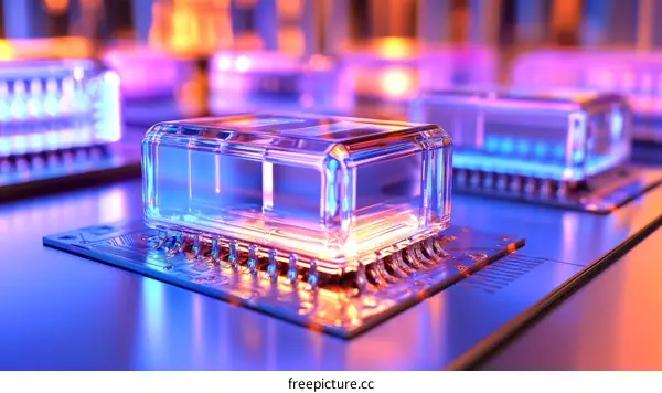 Advanced Technology Components in a Futuristic Setting