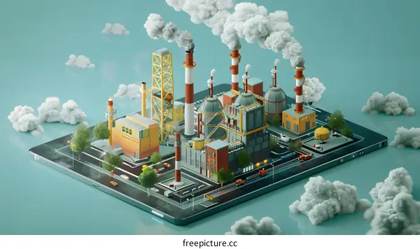 Industrial Complex on Digital Tablet