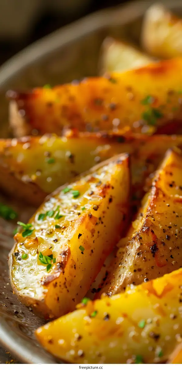 Crispy Baked Potato Wedges with Herbs and Spices