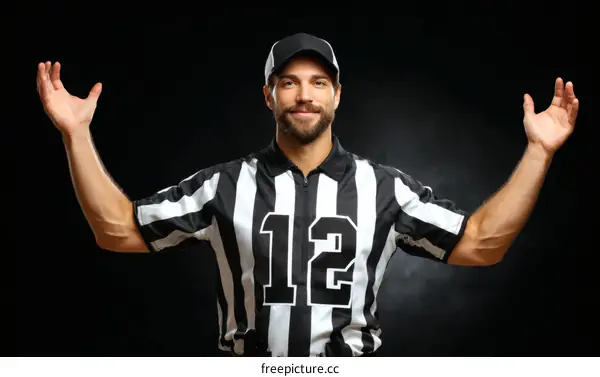 American Football Referee in Action